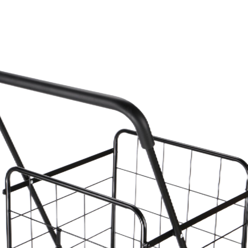 Folding Metal Shopping Cart With Wheels